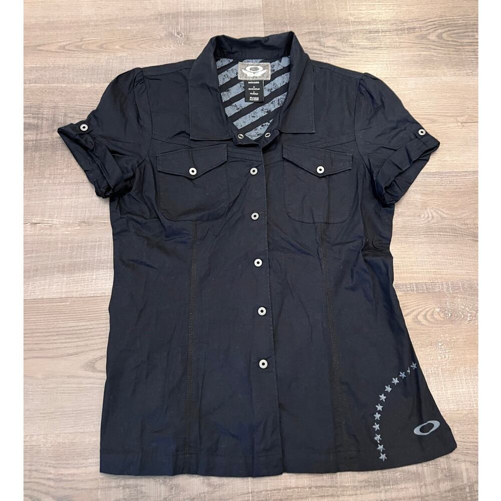 Y2K Oakley Snap Front Collared Shirt